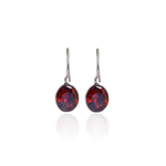 Load image into Gallery viewer, 925 Silver Garnet Earrings for Women | Red Gemstone Dangle