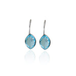 Load image into Gallery viewer, Silver Blue Topaz Drop Earrings for Women | Gemstone Jewelry