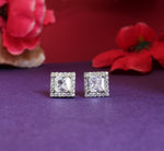 Load image into Gallery viewer, 925 Silver Cubic Zirconia Square Stud Earrings | Women's Gift