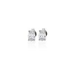 Load image into Gallery viewer, Silver Oval Stud Earrings for Women | Daily Wear | Gift