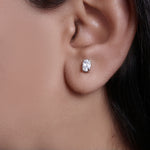 Load image into Gallery viewer, Silver Oval Stud Earrings for Women | Daily Wear | Gift
