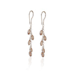 Load image into Gallery viewer, Silver Dangle Earrings with Brown Gemstones for Women | Gift