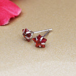 Load image into Gallery viewer, 925 Silver Red Gemstone Stud Earrings for Women | Gift Jewelry