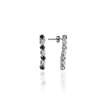 Load image into Gallery viewer, 925 Silver Black & White Stone Drop Earrings | For Women