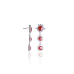 Load image into Gallery viewer, 925 Silver Red Gemstone Dangle Earrings | For Women | Gift