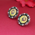 Load image into Gallery viewer, 925 Silver Peacock Stud Earrings | Gemstone Jewelry for Women