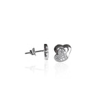 Load image into Gallery viewer, 925 Silver Heart Stud Earrings | Diamond CZ for Women