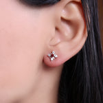 Load image into Gallery viewer, 925 Silver Red Gemstone Stud Earrings for Women | Gift