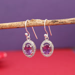 Load image into Gallery viewer, 925 Silver Amethyst Drop Earrings for Women | Gemstone Jewelry