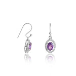Load image into Gallery viewer, 925 Silver Amethyst Drop Earrings for Women | Gemstone Jewelry