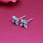 Load image into Gallery viewer, 925 Silver Flower Stud Earrings with Purple Gemstone | Gift