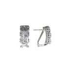 Load image into Gallery viewer, Silver Cubic Zirconia Leverback Earrings | Elegant Women's Jewelry