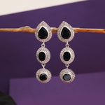 Load image into Gallery viewer, 925 Silver Black Gemstone Dangle Earrings | For Women | Gift