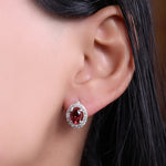 Load image into Gallery viewer, 925 Silver Ruby Stud Earrings for Women | Gift Jewelry
