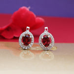 Load image into Gallery viewer, 925 Silver Ruby Stud Earrings for Women | Gift Jewelry