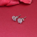 Load image into Gallery viewer, Silver Stud Earrings with Clear Cubic Zirconia | Women's Jewelry Gift