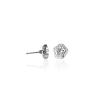 Load image into Gallery viewer, 925 Silver Flower Stud Earrings | Diamond-Cut | Women's Gift
