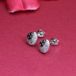 Load image into Gallery viewer, 925 Silver Moon & Star Stud Earrings | Cubic Zirconia Gift