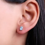 Load image into Gallery viewer, 925 Silver Blue Topaz Stud Earrings for Women | Gift Jewelry