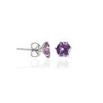 Load image into Gallery viewer, 925 Silver Purple Stud Earrings for Women | Gift Jewelry