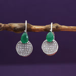 Load image into Gallery viewer, 925 Silver Green Onyx Drop Earrings for Women | Gift Jewelry