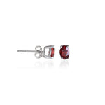 Load image into Gallery viewer, 925 Silver Garnet Stud Earrings for Women | Gemstone Jewelry