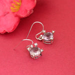 Load image into Gallery viewer, Silver Smoky Quartz Drop Earrings for Women | Dangle Earrings