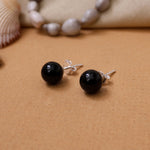 Load image into Gallery viewer, Black Onyx Stud Earrings for Women | Classic Gemstone Jewelry