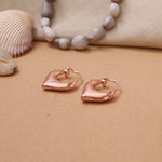 Load image into Gallery viewer, Rose gold plating Teardrop Hoop Earrings for Women | Dainty Jewelry