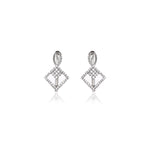 Load image into Gallery viewer, Silver Diamond Earrings for Women | Dazzling Jewelry Gift