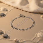 Load image into Gallery viewer, 925 sterling silver leaf anklet with a delicate design for women.