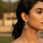 Load image into Gallery viewer, 925 Silver Blue Chalcedony Drop Earrings for Women | Gift