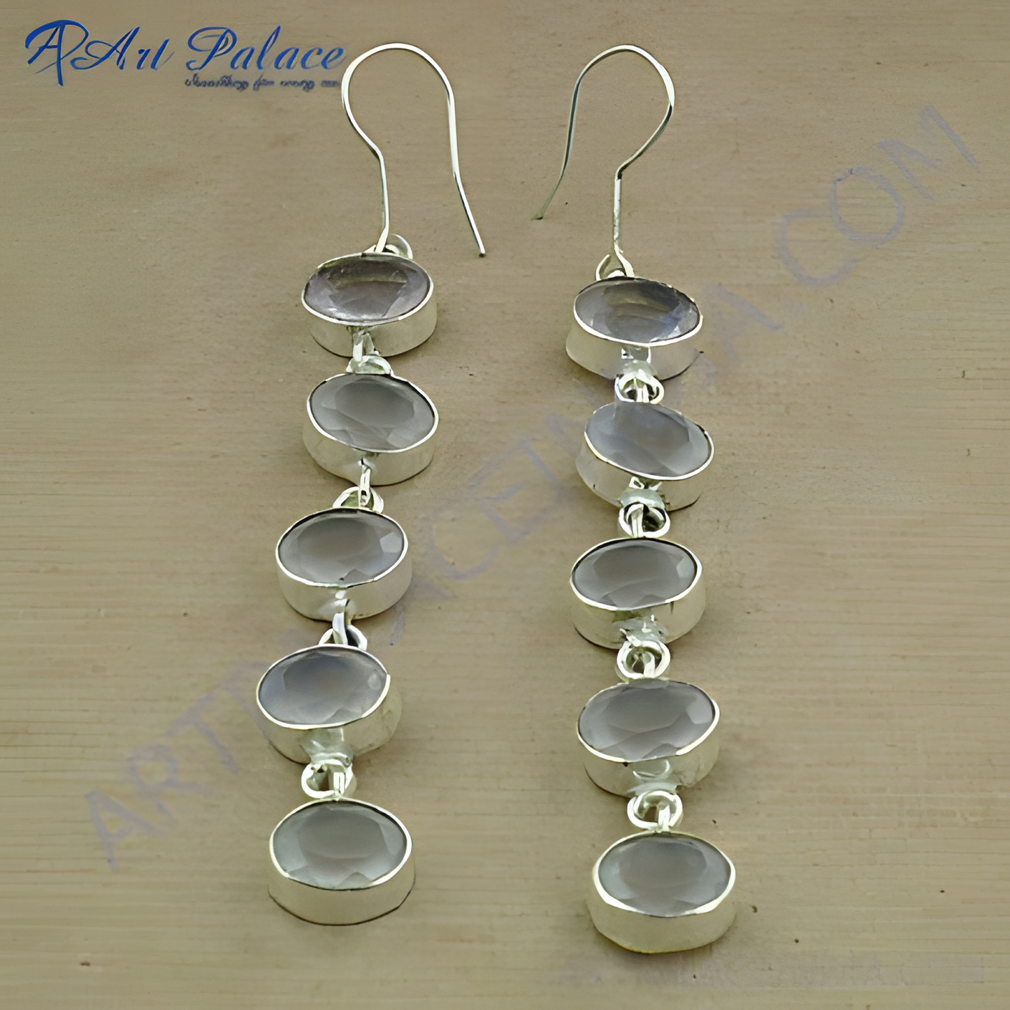 925 sterling silver drop earrings featuring multiple smoky quartz gemstones. Elegant and stylish.