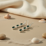 Load image into Gallery viewer, 925 Silver Green Gemstone Drop Earrings for Women | Gift
