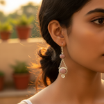 Load image into Gallery viewer, 925 Silver Pink Opal Drop Earrings for Women | Daily Jewelry