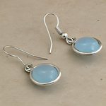 Load image into Gallery viewer, 925 Silver Blue Chalcedony Drop Earrings for Women | Gift