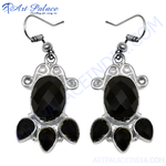 Load image into Gallery viewer, 925 Silver Black Onyx Dangle Earrings for Women | Gift Jewelry