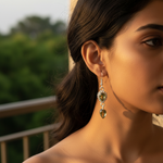 Load image into Gallery viewer, 925 Sterling Silver Green Gemstone Earrings for Women | Dangle Earrings