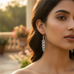 Load image into Gallery viewer, 925 Silver Moonstone Drop Earrings for Women | Dangle Jewelry
