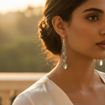 Load image into Gallery viewer, 925 Silver Blue Chalcedony Drop Earrings for Women | Gift Jewelry