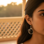 Load image into Gallery viewer, 925 Silver Black Onyx Earrings for Women | Daily Wear Jewelry
