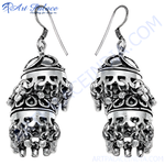 Load image into Gallery viewer, 925 Silver Oxidized Dangle Earrings | For Women | Statement Jewelry