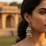 Load image into Gallery viewer, 925 Silver Oxidized Dangle Earrings | For Women | Statement Jewelry