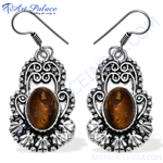 Load image into Gallery viewer, 925 Sterling Silver Tiger Eye Earrings for Women | Dangle Jewelry