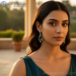 Load image into Gallery viewer, 925 Silver Green Gemstone Drop Earrings for Women | Gift