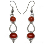 Load image into Gallery viewer, 925 Silver Carnelian Drop Earrings for Women | Gemstone Jewelry