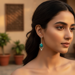 Load image into Gallery viewer, 925 Silver Turquoise Dangle Earrings for Women | Gift