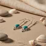 Load image into Gallery viewer, 925 Silver Turquoise Dangle Earrings for Women | Gift