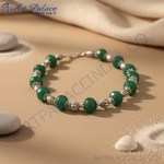 Load image into Gallery viewer, Sterling silver necklace with green agate beads. A stylish and elegant gemstone necklace.