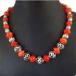 Load image into Gallery viewer, Red Carnelian Bead Necklace | Sterling Silver | Women's Jewelry